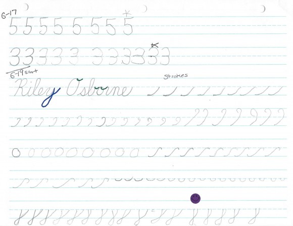 Teaching Cursive Strokes